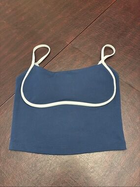 Gilly Hicks Navy Blue Tank Top with White Trim